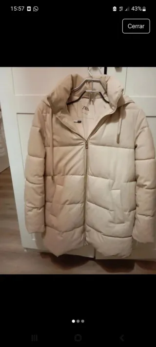 Plumas efecto piel Zara Talla S sin uso