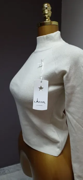 Jersey beige cuello perkins