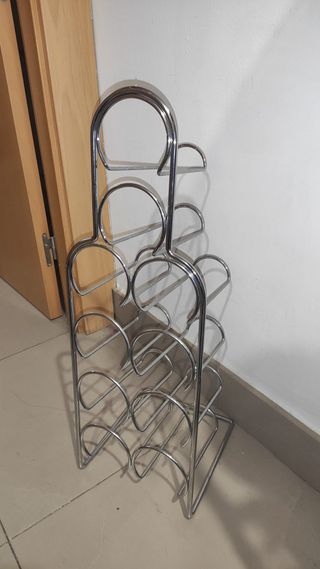 Botellero cromado para 10 botellas