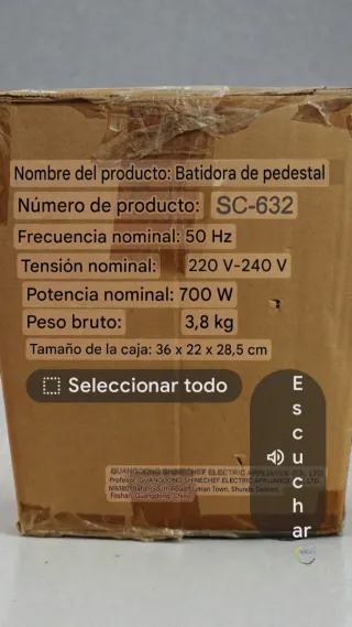 Amasadora SC-632 Chef machine