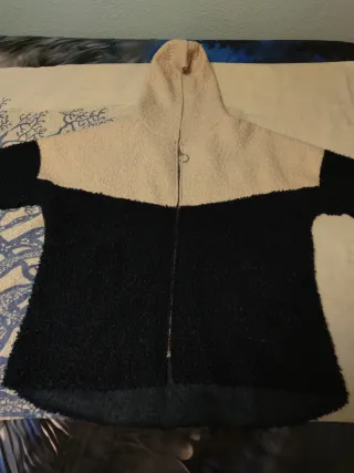 Chaqueta Borreguito Azul y Blanco Mujer 2XL