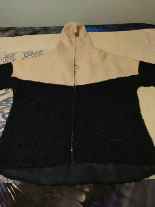 Chaqueta Borreguito Azul y Blanco Mujer 2XL