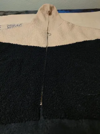 Chaqueta Borreguito Azul y Blanco Mujer 2XL