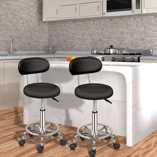 Taburete Giratorio con Respaldo Ajustable