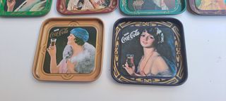 Coca Cola 6 Sottobicchieri Metallo Vintage
