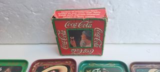 Coca Cola 6 Sottobicchieri Metallo Vintage