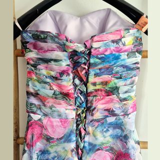 (S) VESTIDO CEREMONIA FIESTA LARGO DE FLORES