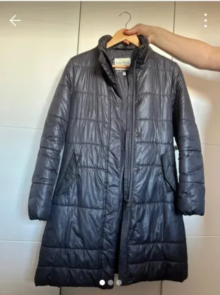 Parka larga gris Easy Wear mujer