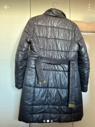 Parka larga gris Easy Wear mujer