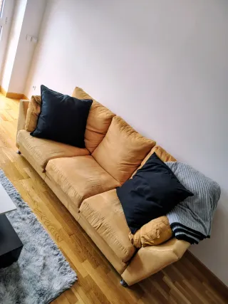 Sofá 2 y 3 plazas marrón y rojo