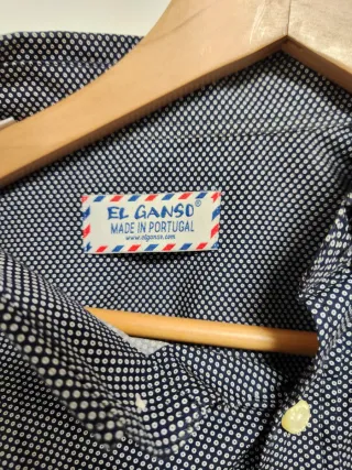 Camisa El Ganso Azul y Blanco