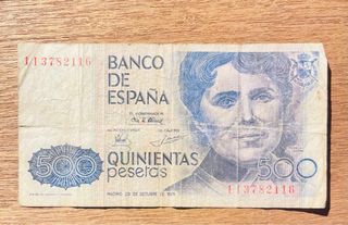 5 Billetes Auténticos España Pesetas