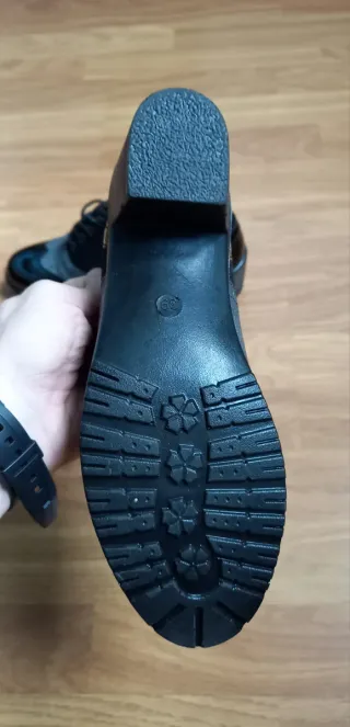 Zapatos tacón mujer talla 39 negro plateado