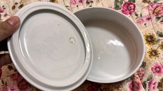 Caja de porcelana vintage con tapa BVLGARI