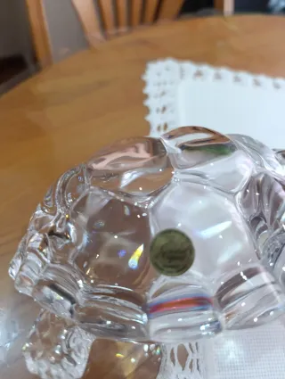 Tortuga de cristal decorativa