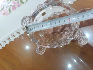 Tortuga de cristal decorativa