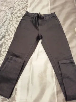 Pantalón elástico mujer negro