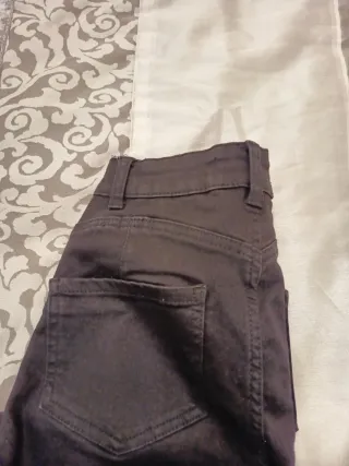 Pantalón elástico mujer negro