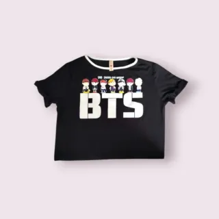 Camiseta BTS Kpop Negra Talla Única
