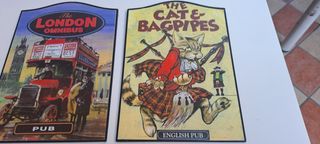 Insegne Pubblicitarie The London Omnibus e The Cat