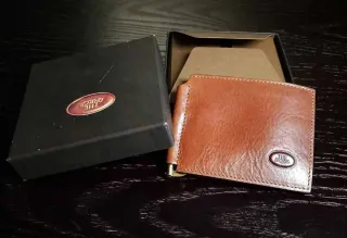 Portafoglio The Bridge vera pelle marrone