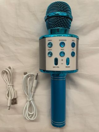 Micrófono Karaoke Inalámbrico KTV azul