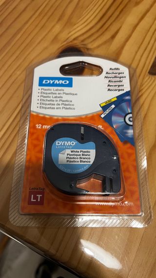 Cinta Etiqueta Dymo LetraTag Blanca 12mm