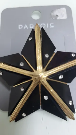 Broche Estrella Fantasía Vintage Parfois Negro Dor