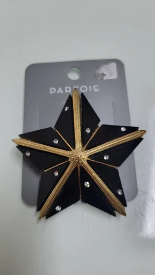 Broche Estrella Fantasía Vintage Parfois Negro Dor
