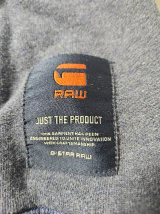 Sudadera G-Star RAW cuello alto cremallera azul