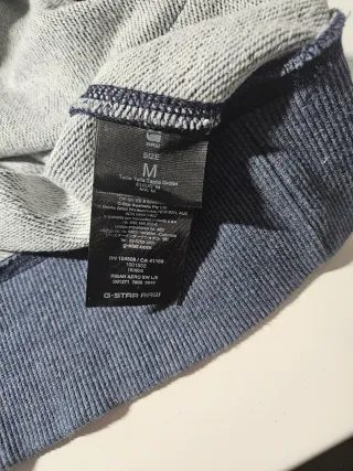 Sudadera G-Star RAW cuello alto cremallera azul