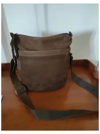 Borsa Zippo Unisex Vera Pelle Marrone