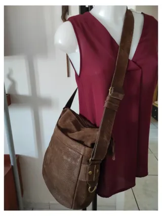 Borsa Zippo Unisex Vera Pelle Marrone