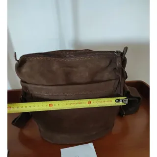 Borsa Zippo Unisex Vera Pelle Marrone