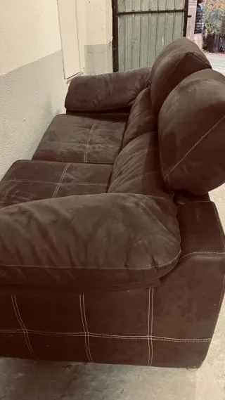 Sofá de ante marrón