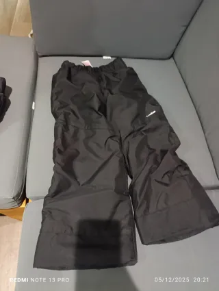 Pantalón de esquí para niño negro talla 8 años