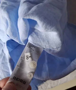 Camisa de lino Reiss Azul Claro Talla L