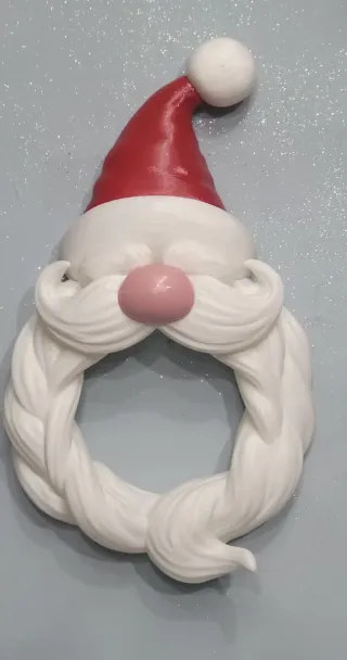 Ghirlanda "Babbo Natale" in pla da appendere