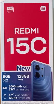 Xiaomi Redmi 15C Blu 128GB Nuovo + accessori