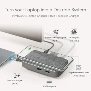 Moshi Symbus Q Hub USB-C Carga Inalámbrica