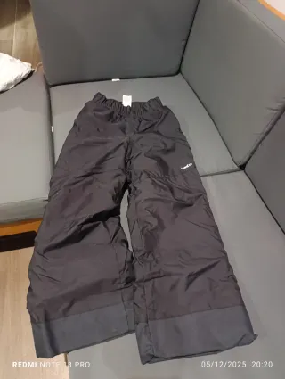 Pantalón de esquí para niño negro talla 5 años