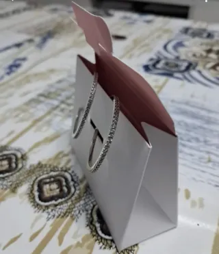 Aritos plata con brillantes