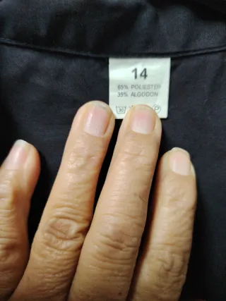 Blusón infantil negro talla 14