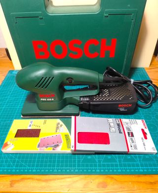 Lijadora orbital BOSCH PSS 150 A + Maletín + Hojas