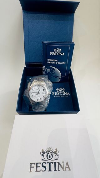 Reloj Festina Hombre Esfera Blanca Acero