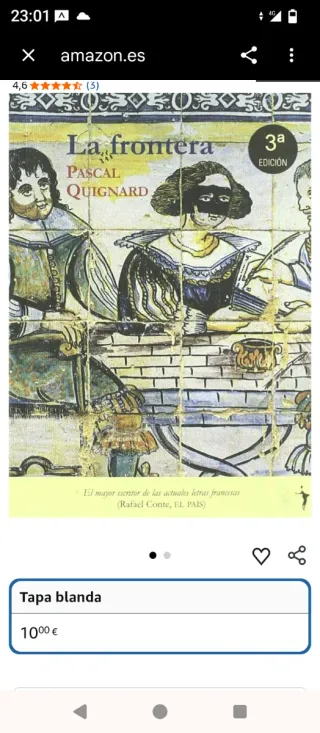 La frontera.Pascal Quignard(Editorial Funambulista
