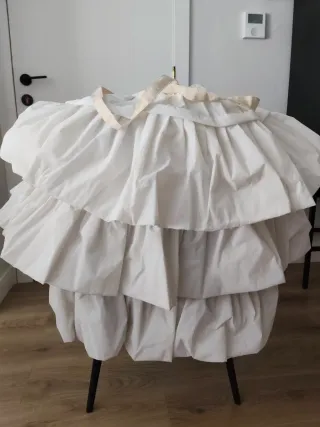 Traje de Fallera Rosa (7-11 años)+zapatos+cancán