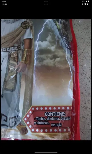 Disfraz Dios Griego Talla 10/12 Años