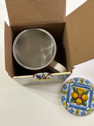 Taza té Tea Shop porcelana con infusor