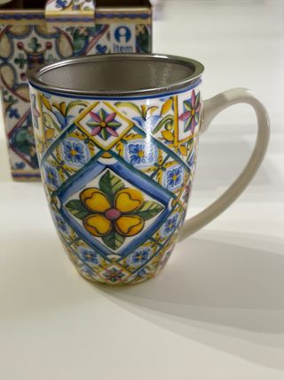 Taza té Tea Shop porcelana con infusor